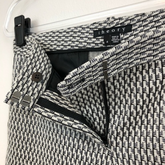 Theory Treeca Knit Pant Black-White Multi 4 - Picture 5 of 8